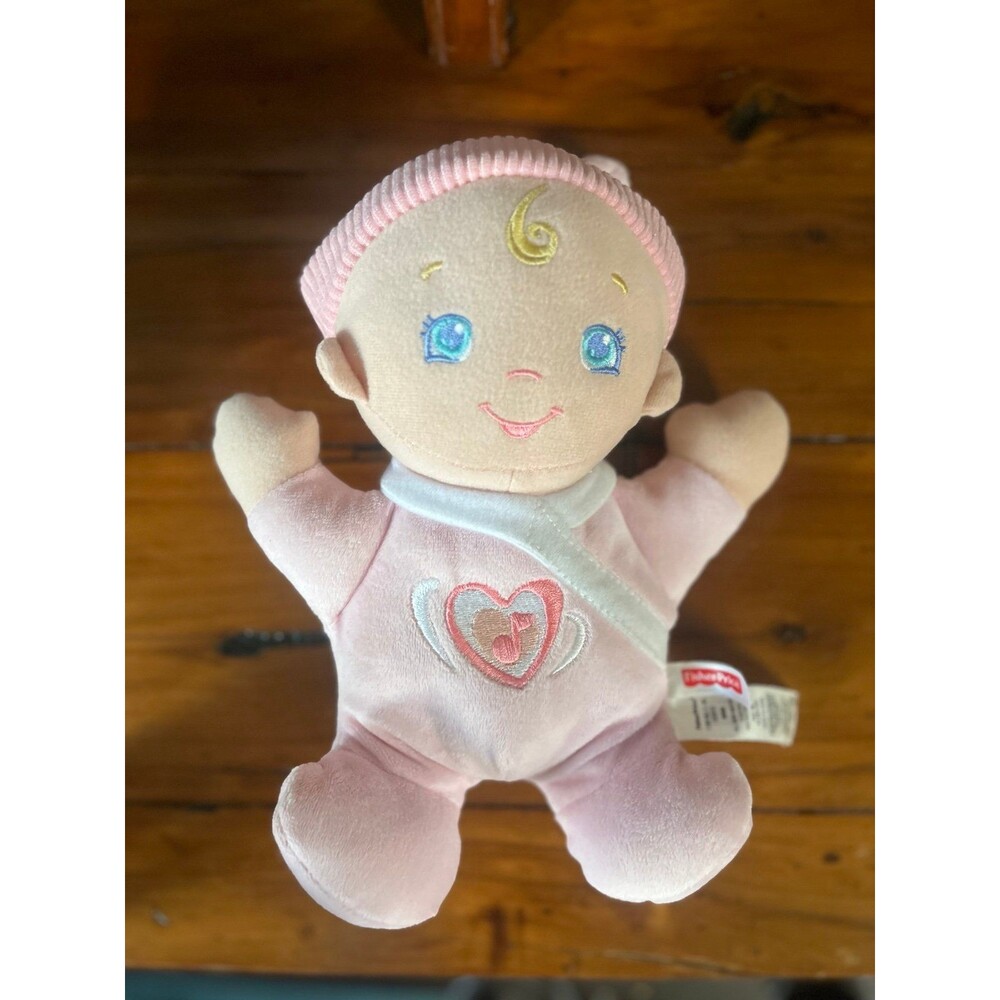 Fisher Price Baby Doll Plush Soft Toy Hug N Giggle Sounds Tested Works